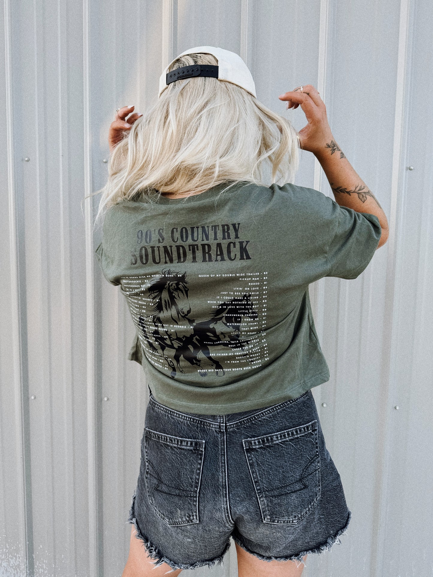 raised on 90’s country cropped tee