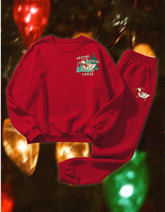 festive goose crewneck